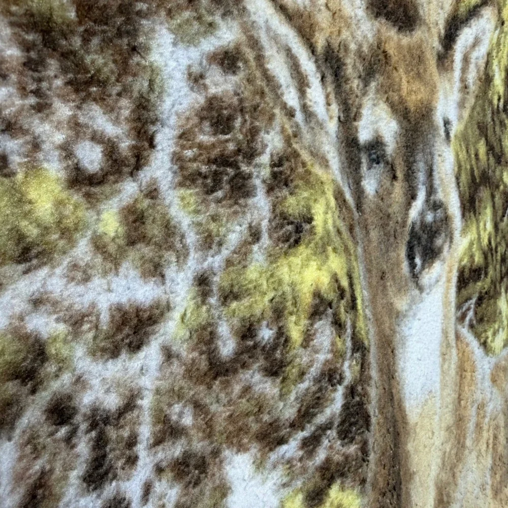 Vtg Al Agnew Deer Fleece Blanket Plush Whitetail Buck Throw Fuzzy Northwest Co